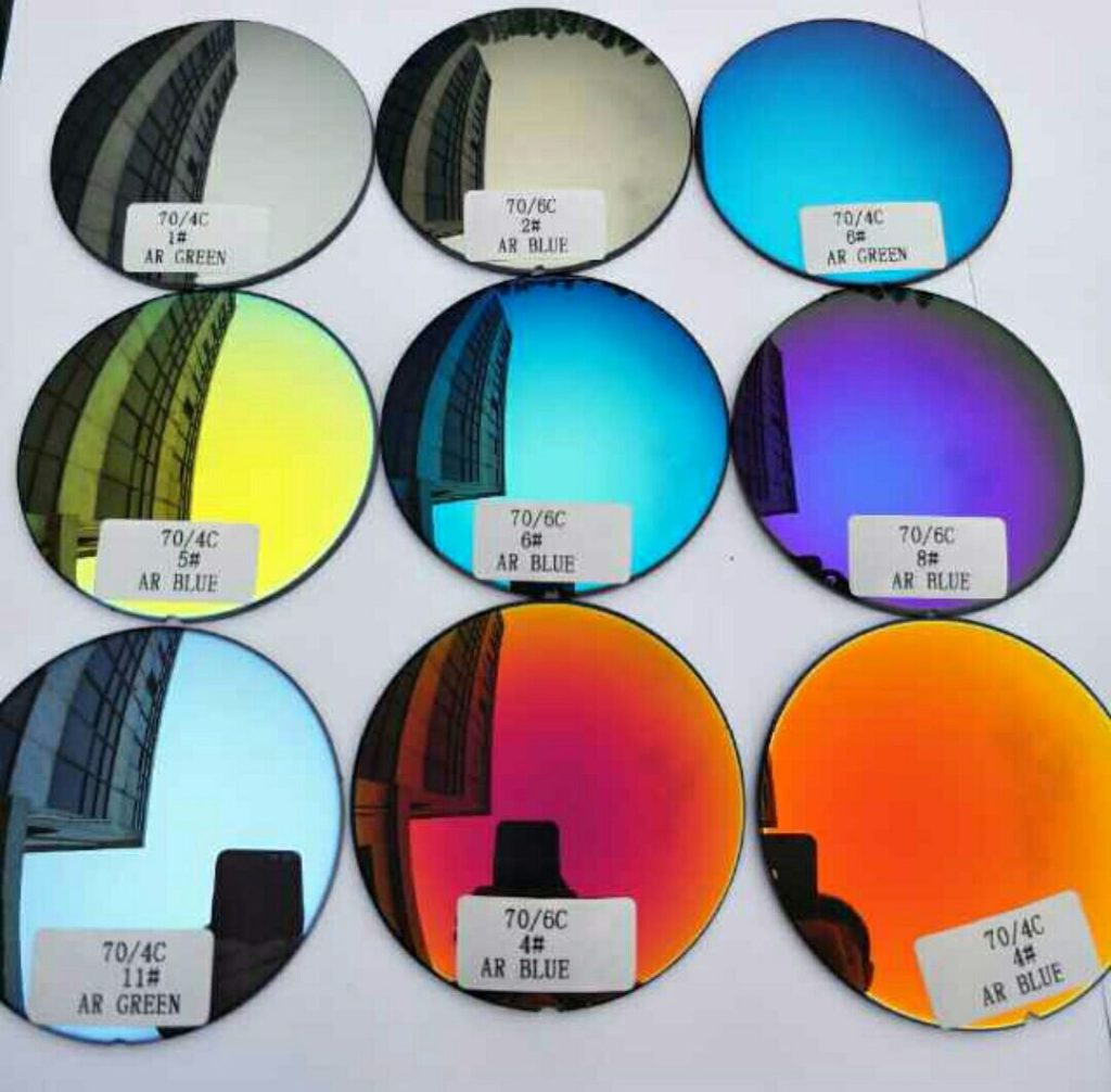 Colored CR39 polarizing lenses with various colors and UV protection, quick delivery